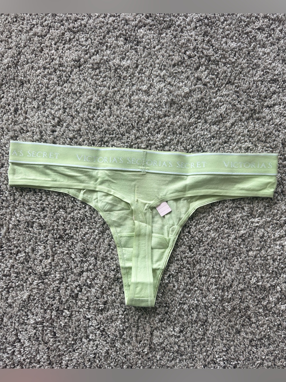 Victoria's Secret Mint Green Cotton Thong Panty